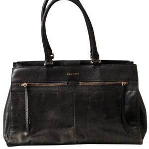 Black Patent Leather Large Tote
